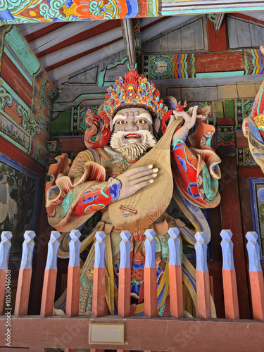 These are the Four Heavenly Kings at the entrance of Sinheungsa Temple. photo