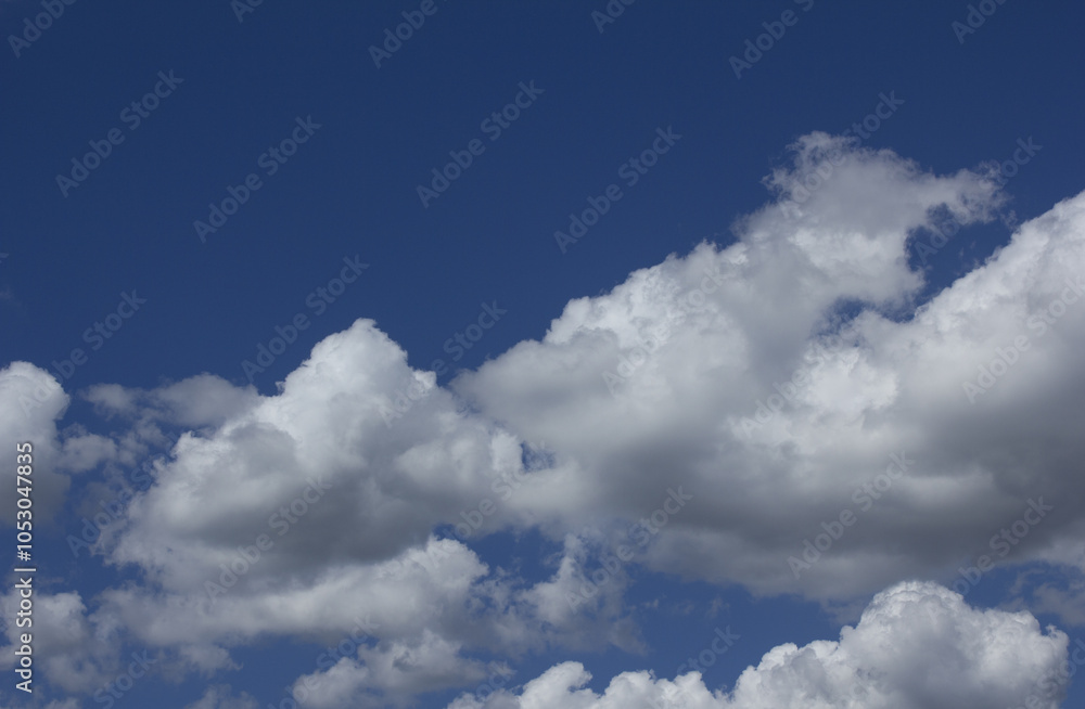 
It's a blue sky with puffy clouds