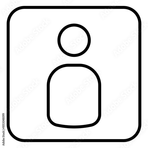 Simple outline icon of a user profile, featuring a head and shoulders in black line art on a white background. Ideal for representing accounts, profiles, or anonymous users.