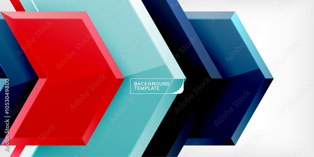 Vector 3d arrow techno design template Vector 3d arrow techno design template