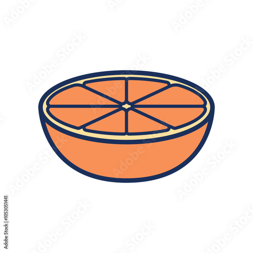 ORANGE ICON WITH FLAT COLOR