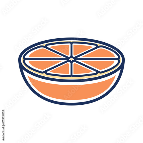 ORANGE ICON WITH FLAT COLOR