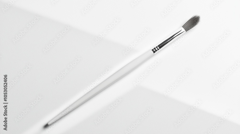 Fototapeta premium Minimalist Paintbrush Art: Soft Light & Shadows