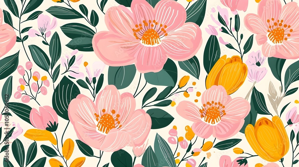 Floral Pattern Seamless Background Floral Pattern Seamless Background