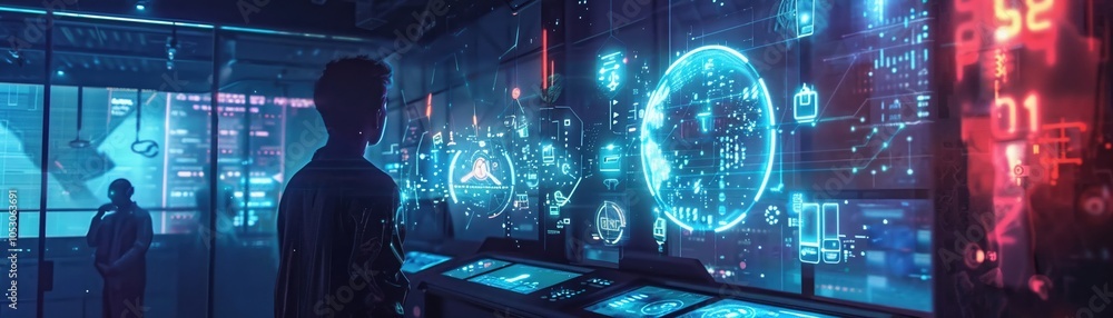 Naklejka premium A cybernetic enhancement boutique