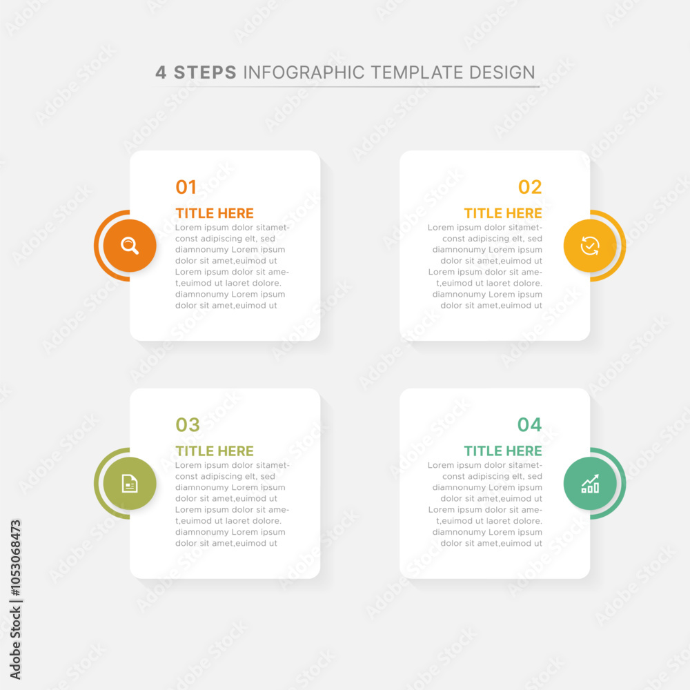 Business Infographic Design Template with 4 Data Points Business Infographic Design Template with 4 Data Points