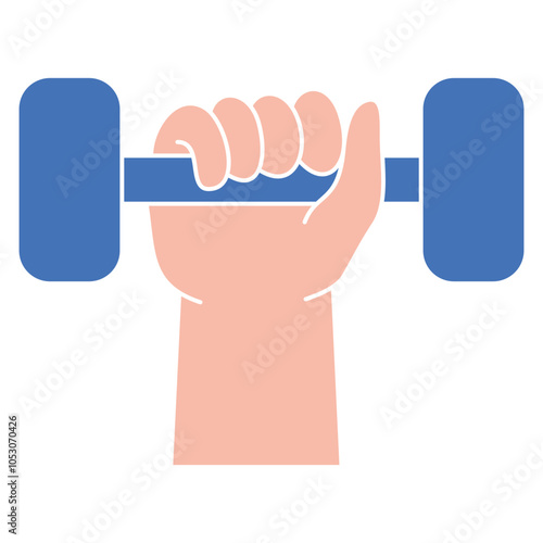 hand holding dumbbell