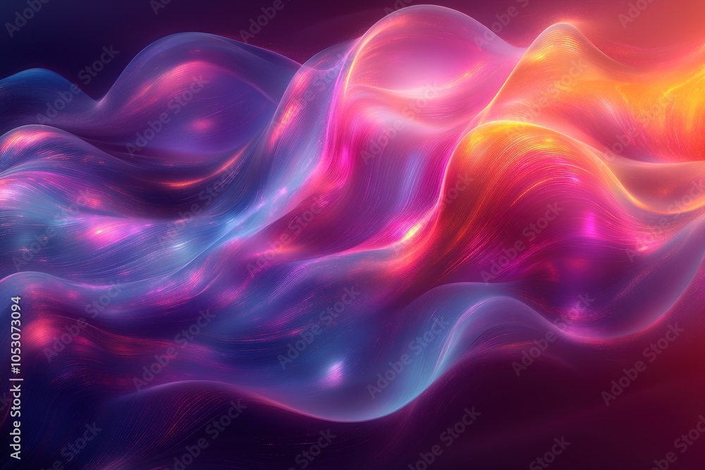 Abstract colorful glowing liquid wave. Abstract colorful glowing liquid wave.