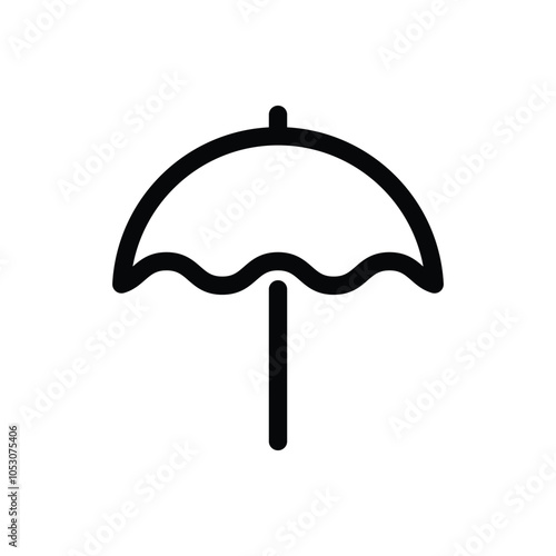 Umbrella icon logo design template isolated illustration