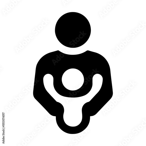 Vector Icon Design of a Baby Sitter in Simple Style