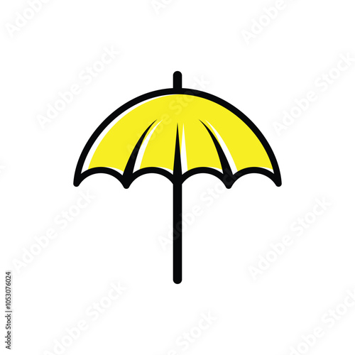 Umbrella icon logo design template isolated illustration