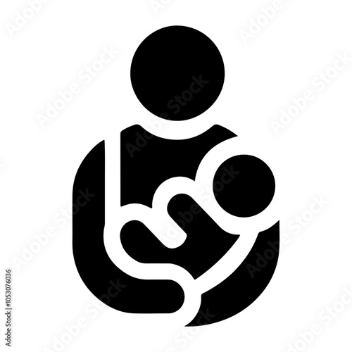 Vector Icon Design of a Baby Sitter in Simple Style
