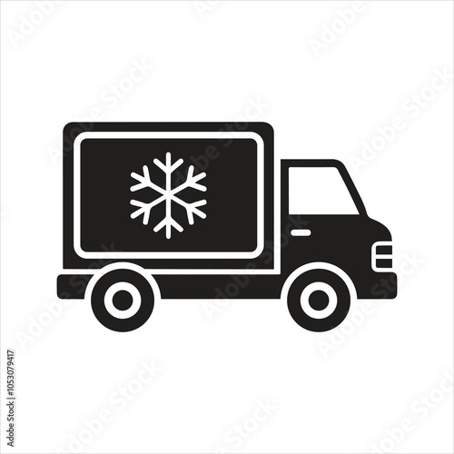Refrigerator truck icon