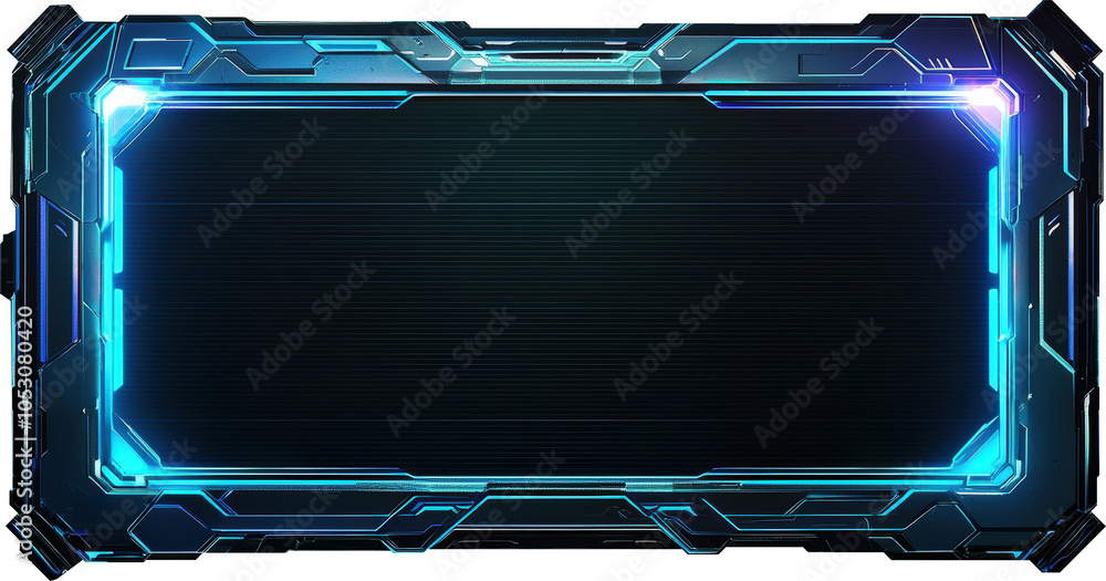 Obraz premium Futuristic blue frame