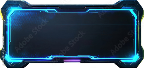 Futuristic blue frame
