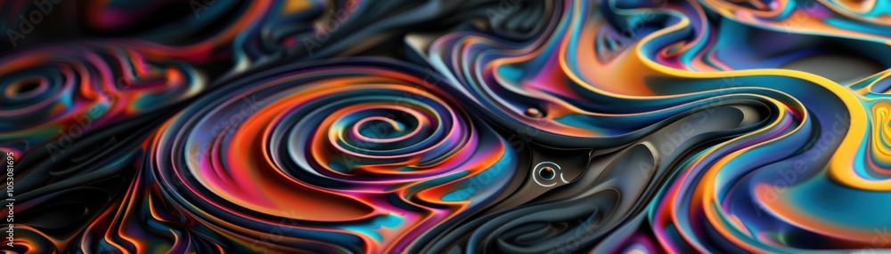 Closeup noblur 3D Model Abstract Art of Psychedelic visual of swirling colors and patterns on a canvas texture Closeup noblur 3D Model Abstract Art of Psychedelic visual of swirling colors and patterns on a canvas texture