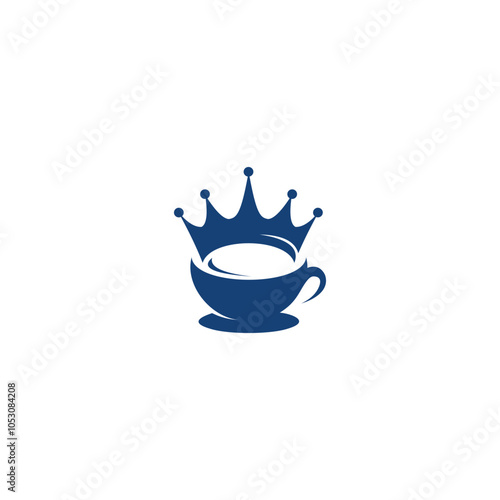king coffee drink beverage cafe logo vector illustration template design