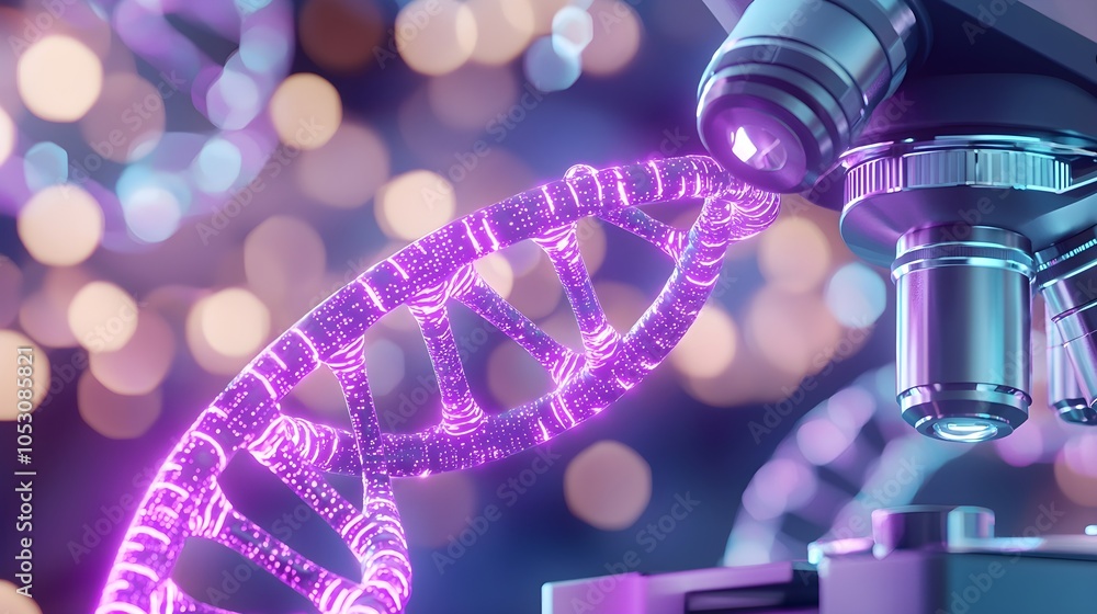Fototapeta premium DNA Microscope Science