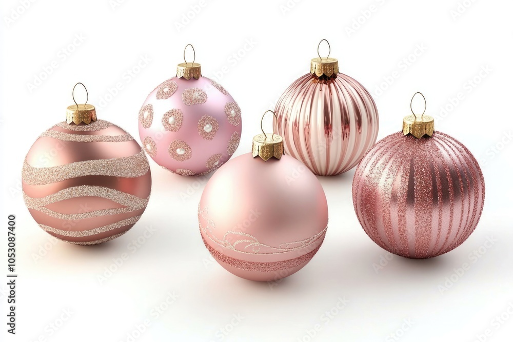 Delicate Christmas ornaments Isolated on white background. Delicate Christmas ornaments Isolated on white background.