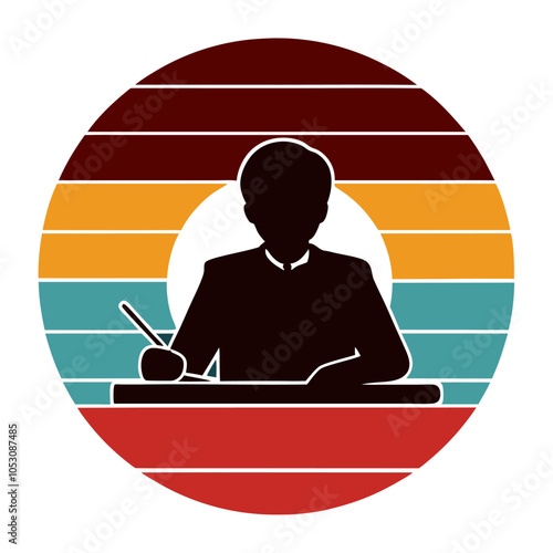 silhouette of a person with a book