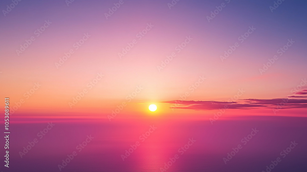 Fototapeta premium Vibrant Sunset Over the Ocean