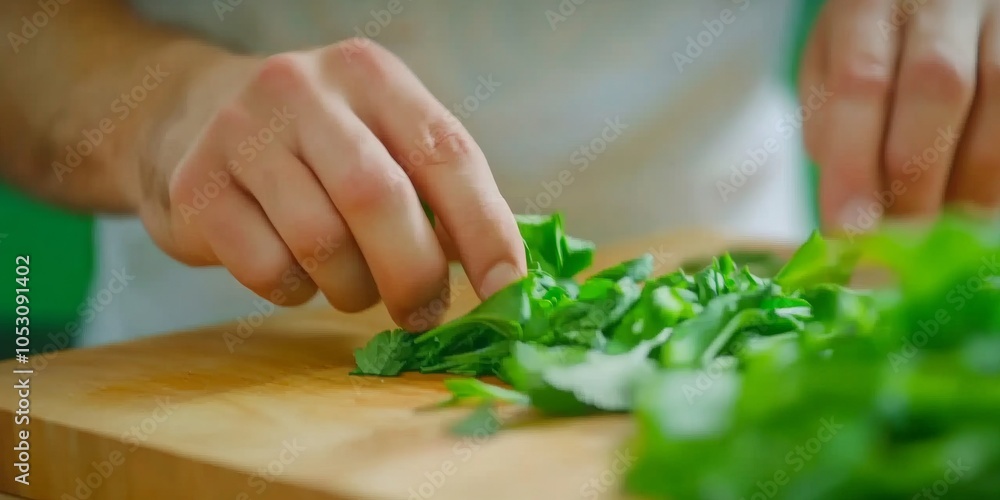 Expert Chef Hands Chopping Fresh Vegetables in Close-Up Culinary Shot Expert Chef Hands Chopping Fresh Vegetables in Close-Up Culinary Shot