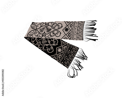 Most Popular Men Woolen Muffler Vector, art