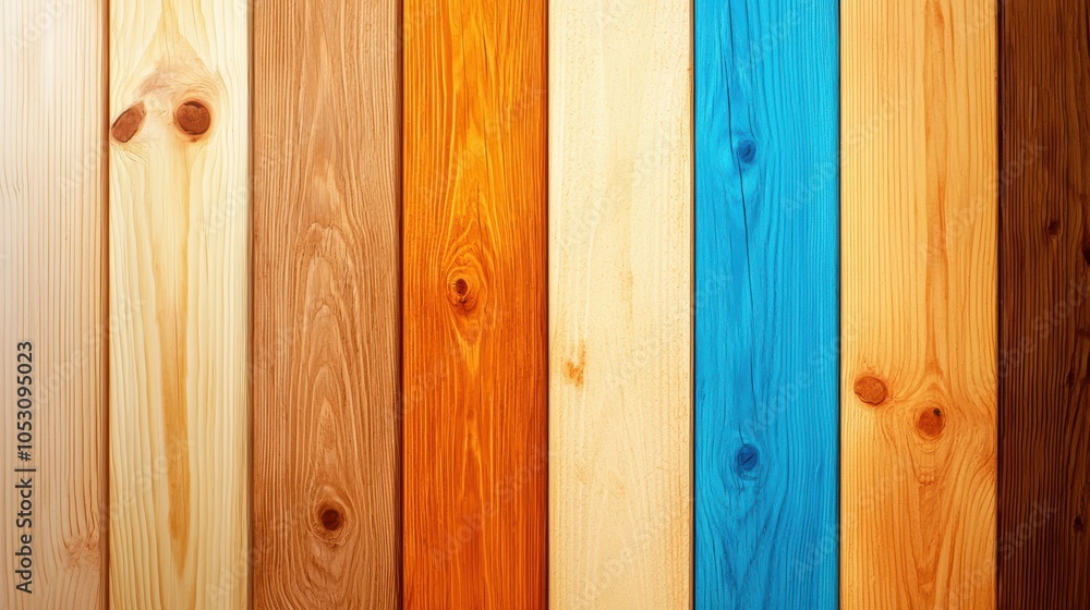 Fototapeta premium Colorful Textured Wood Planks for Background Use