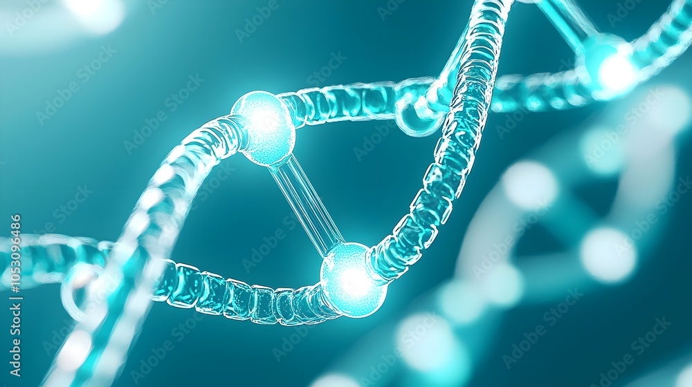 Glowing DNA Helix Glowing DNA Helix