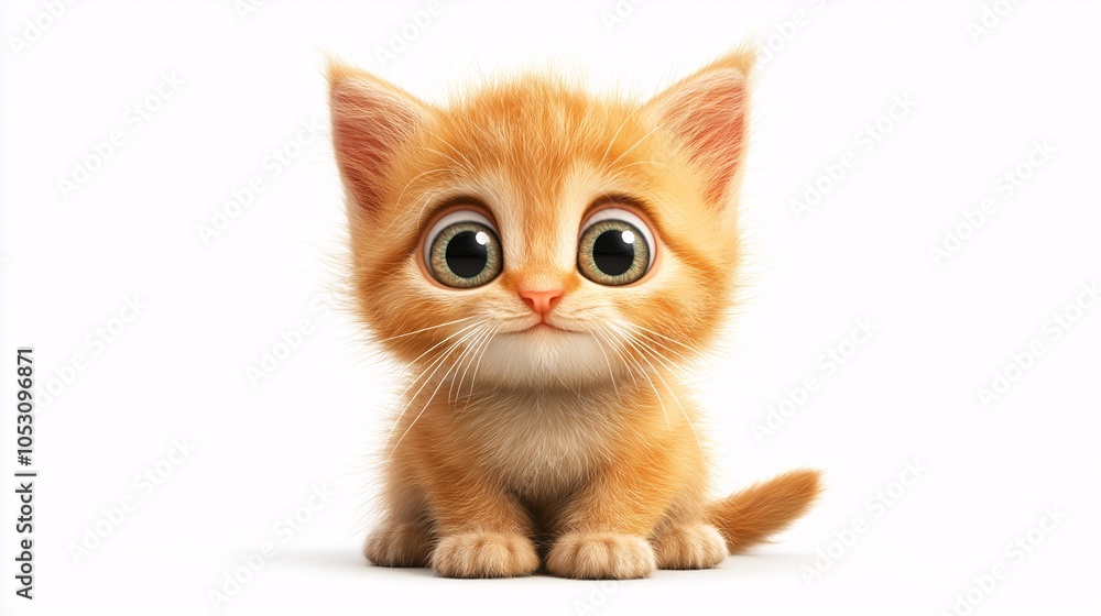 Adorable Kitten with Big Eyes: A charming orange kitten with captivating eyes gazes directly at the camera, evoking feelings of warmth, innocence, and a touch of mischief. Adorable Kitten with Big Eyes: A charming orange kitten with captivating eyes gazes directly at the camera, evoking feelings of warmth, innocence, and a touch of mischief.