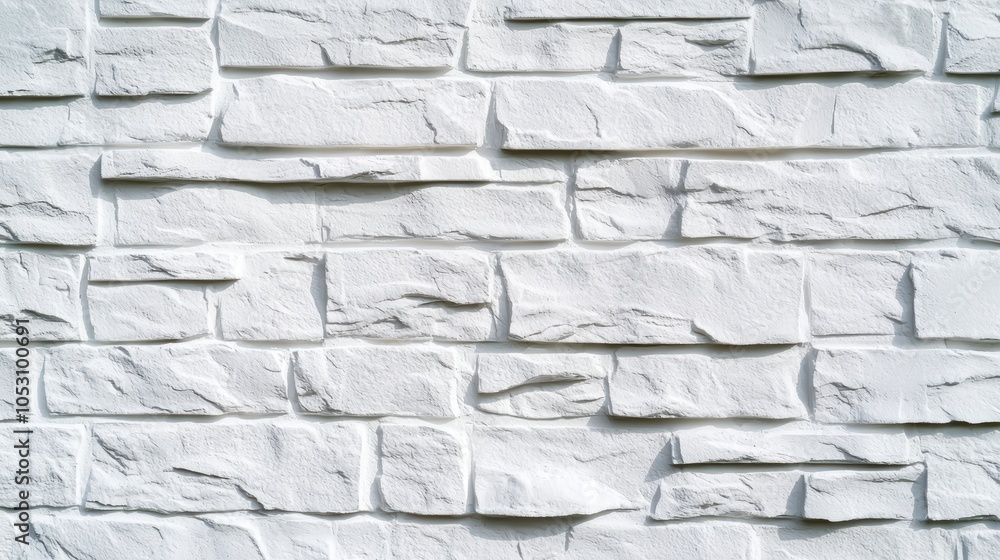 Obraz premium Textured White Stone Wall Background