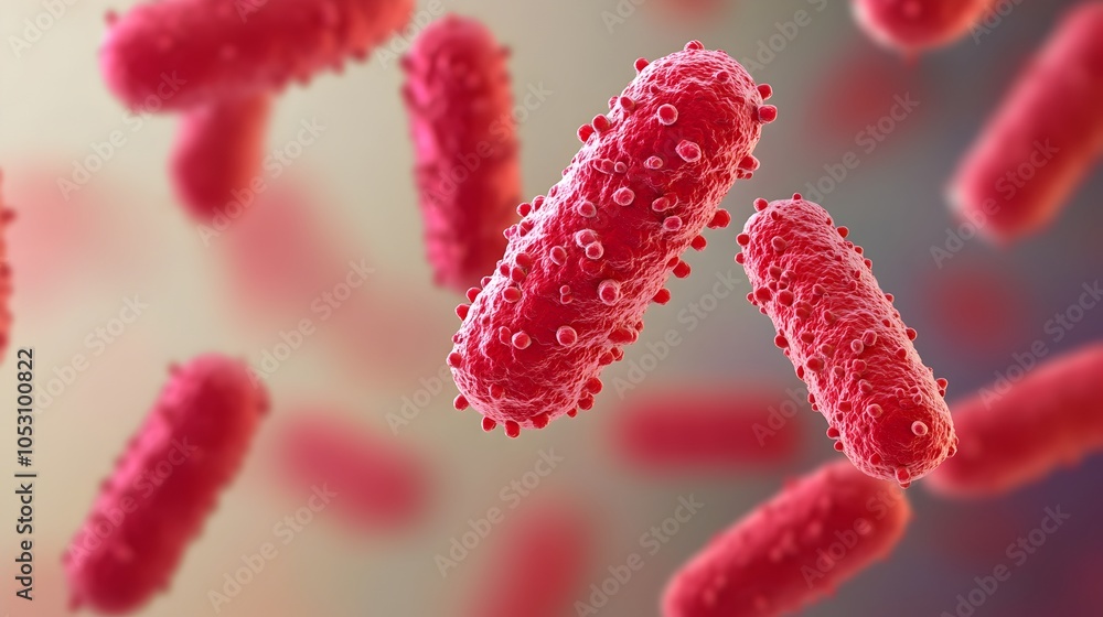 Coccobacillus Shaped Haemophilus Influenzae Bacteria Causing Respiratory Infections on Soft Background Coccobacillus Shaped Haemophilus Influenzae Bacteria Causing Respiratory Infections on Soft Background