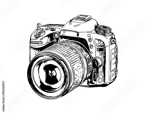 Professional camera drawing