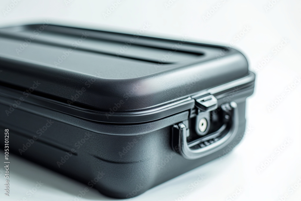 Portable travel safe for valuables on a white background Portable travel safe for valuables on a white background