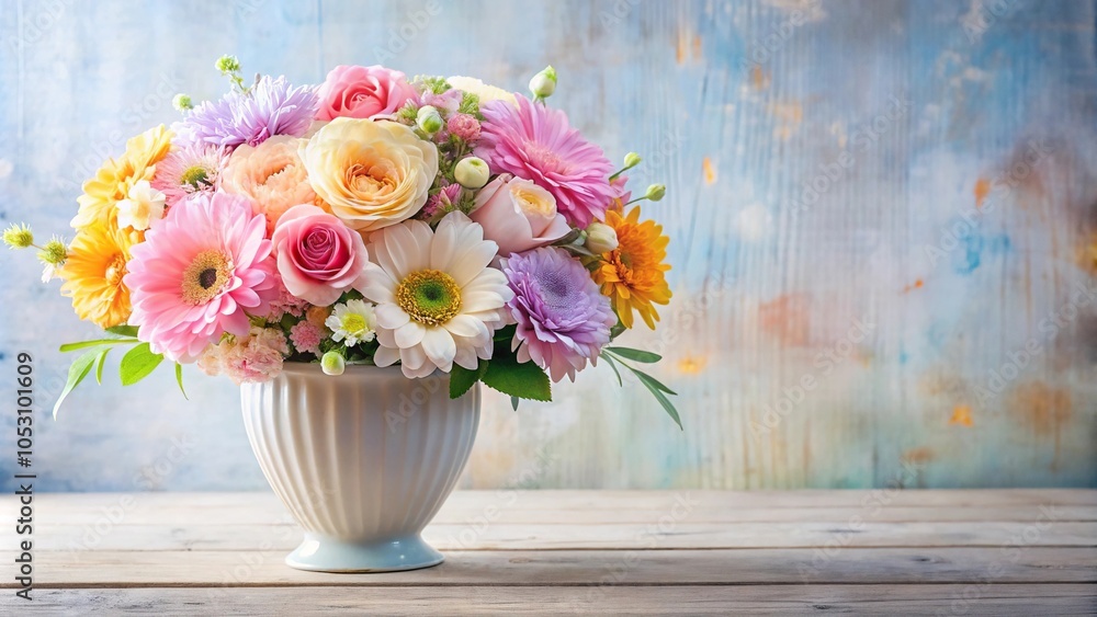 A colorful bouquet of flowers with pastel shades and soft petals arranged in a elegant vase, gift, delicate flowers, fresh cut flowers, home decor, garden flowers A colorful bouquet of flowers with pastel shades and soft petals arranged in a elegant vase, gift, delicate flowers, fresh cut flowers, home decor, garden flowers