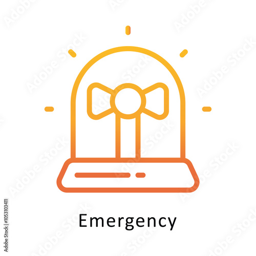 Emergency vector Outline Gradient Design icon. Volunteering Symbol on White background EPS 10 File