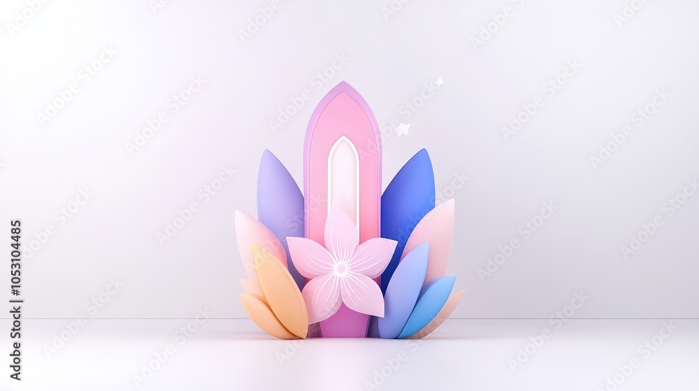 Pastel Flower Minimalist Design Pastel Flower Minimalist Design