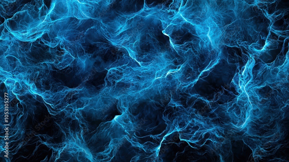 The image is a blue and black background with a blue and white swirl pattern The image is a blue and black background with a blue and white swirl pattern