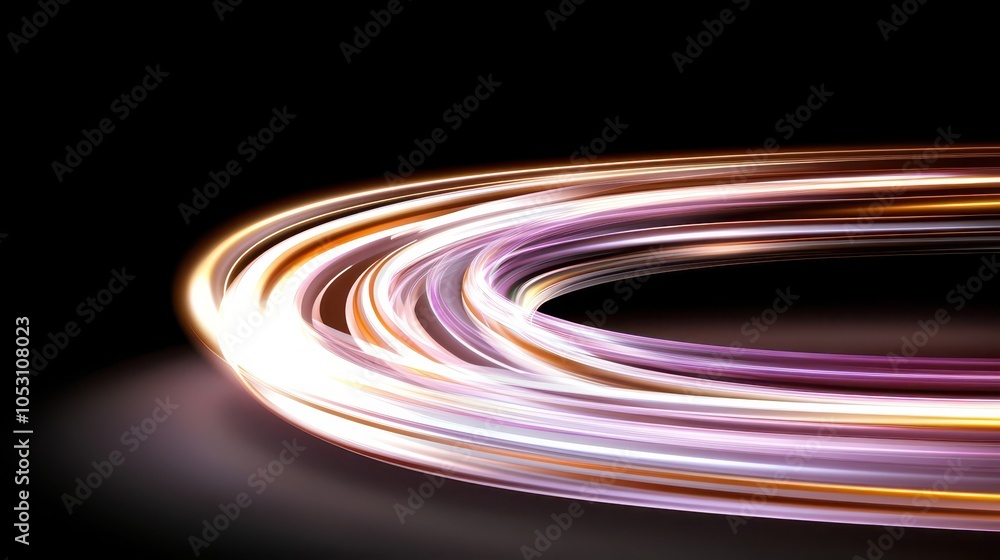 Abstract Light Trails Circle Abstract Light Trails Circle