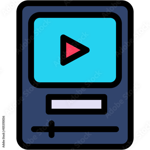 Vector Icon Music Player, Mp3 Player, Audio Player, Mp4 Player, Music And Multimedia, Earphone