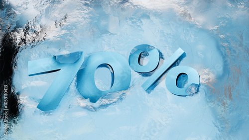 3d percent in ice sale frost winter number 90% 50% 30%