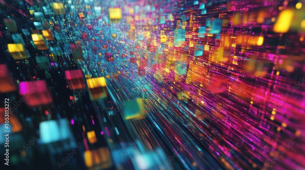 Obraz premium Abstract Digital Data Flow