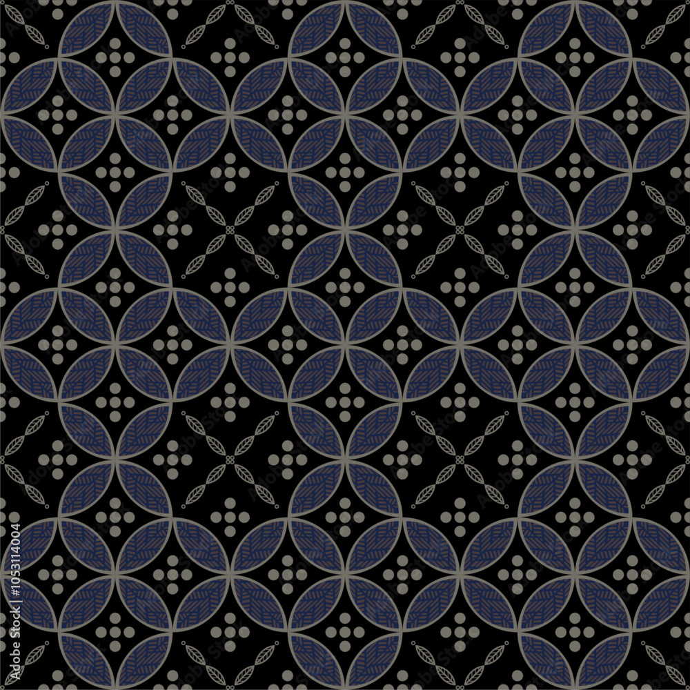 Vector Javanese ethnic batik pattern template with a beautiful and elegant Vector Javanese ethnic batik pattern template with a beautiful and elegant