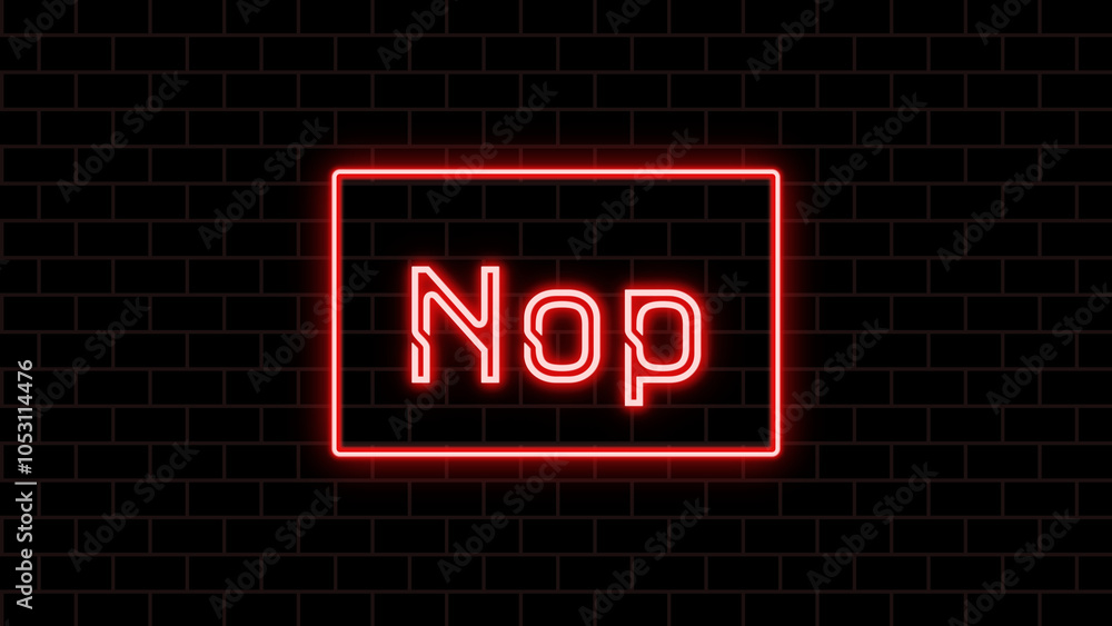 Nop のネオン文字 Nop のネオン文字
