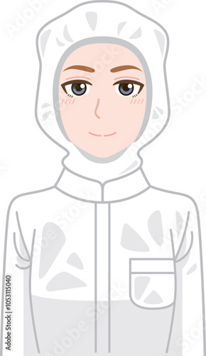 食品工場作業員（白人女性）