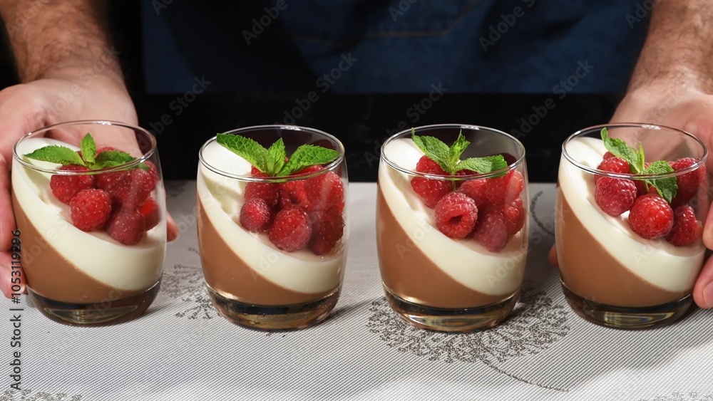 Сlose up of a glass of yogurt with strawberries. Сlose up of a glass of yogurt with strawberries.