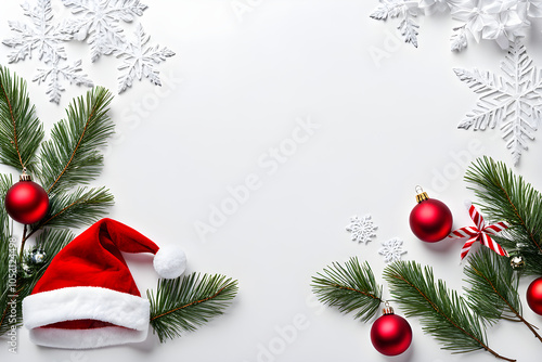 cute Christmas souvenir on a white background, christmas tree decoration, christmas tree with presents, christmas seamless pattern