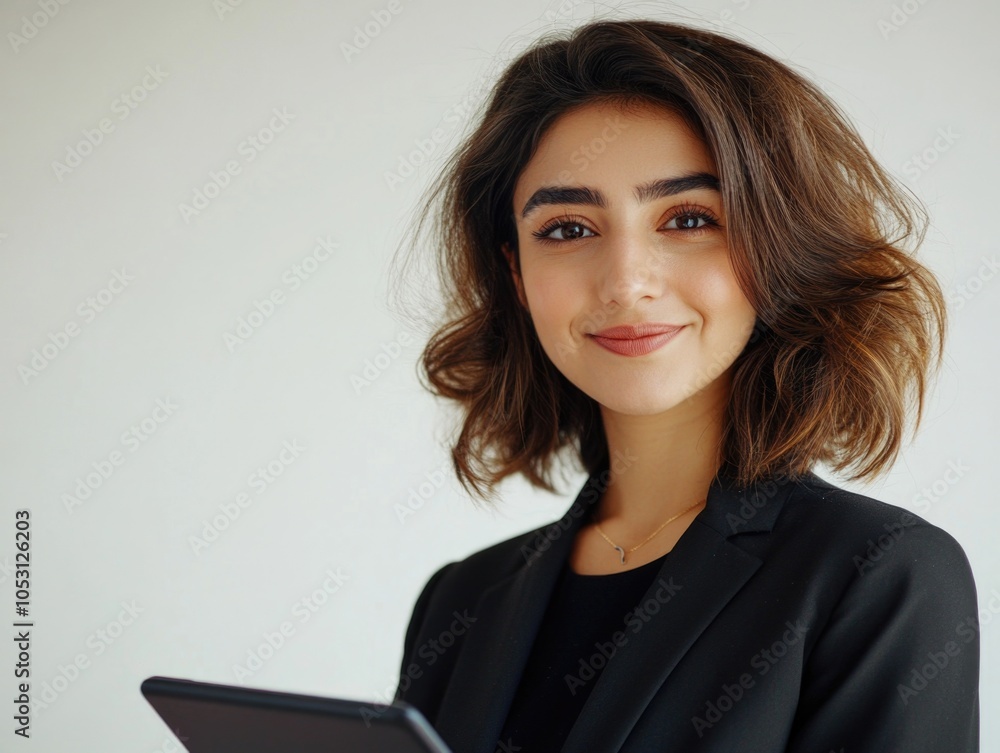Professional Businesswoman in Corporate Setting Professional Businesswoman in Corporate Setting