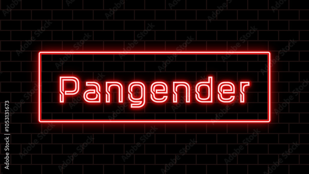 Pangender のネオン文字 Pangender のネオン文字