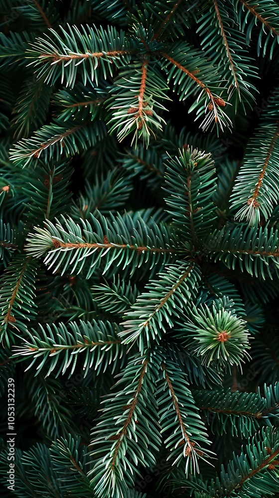 Spruce branches on a green background. Spruce branches on a green background.